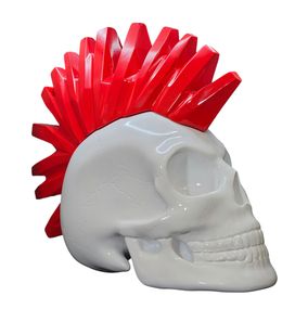 Sculpture, Punky Skull White/Red, Sther