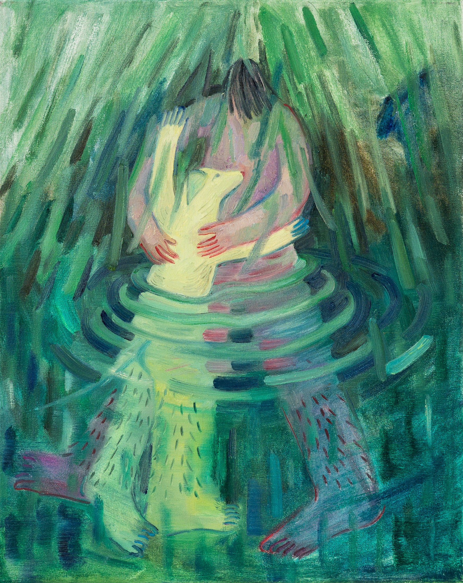 Donglai Meng, Hug in the Water Donglai Meng, Hug in the Water