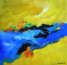 Painting, Blue stream, Pol Ledent