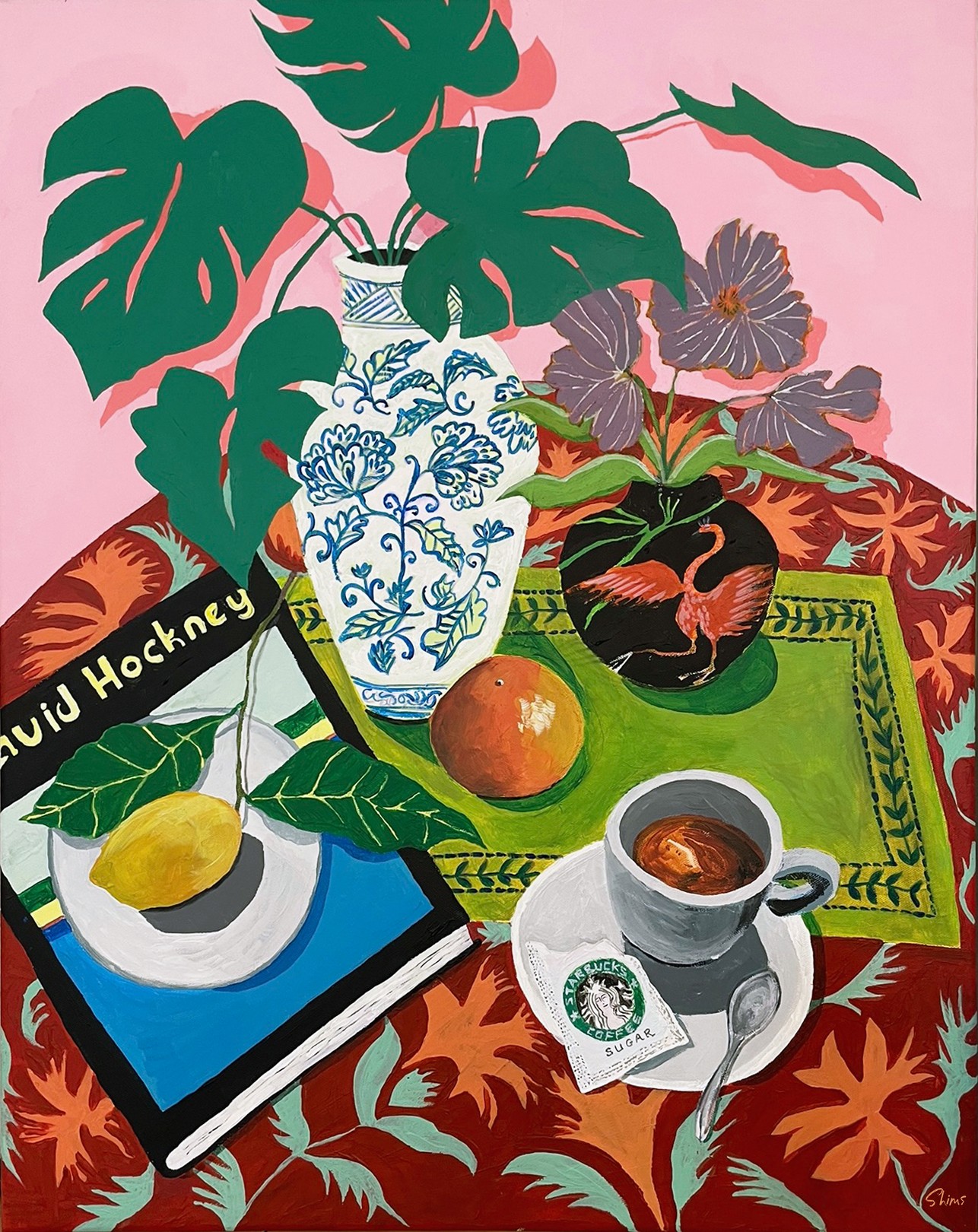 Shims Seng, Afternoon Coffee with Hockney Shims Seng, Afternoon Coffee with Hockney