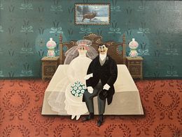 Painting, Tout juste mariés, Jan Balet