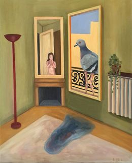 Gemälde, Uncomfortable gaze, Rebecca Yunjeong Lee