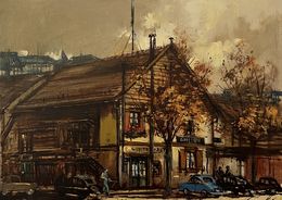 Gemälde, Paysage Genève, Sergio Cecchi