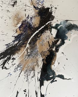 Painting, Abstract in blue, Tiny de Bruin