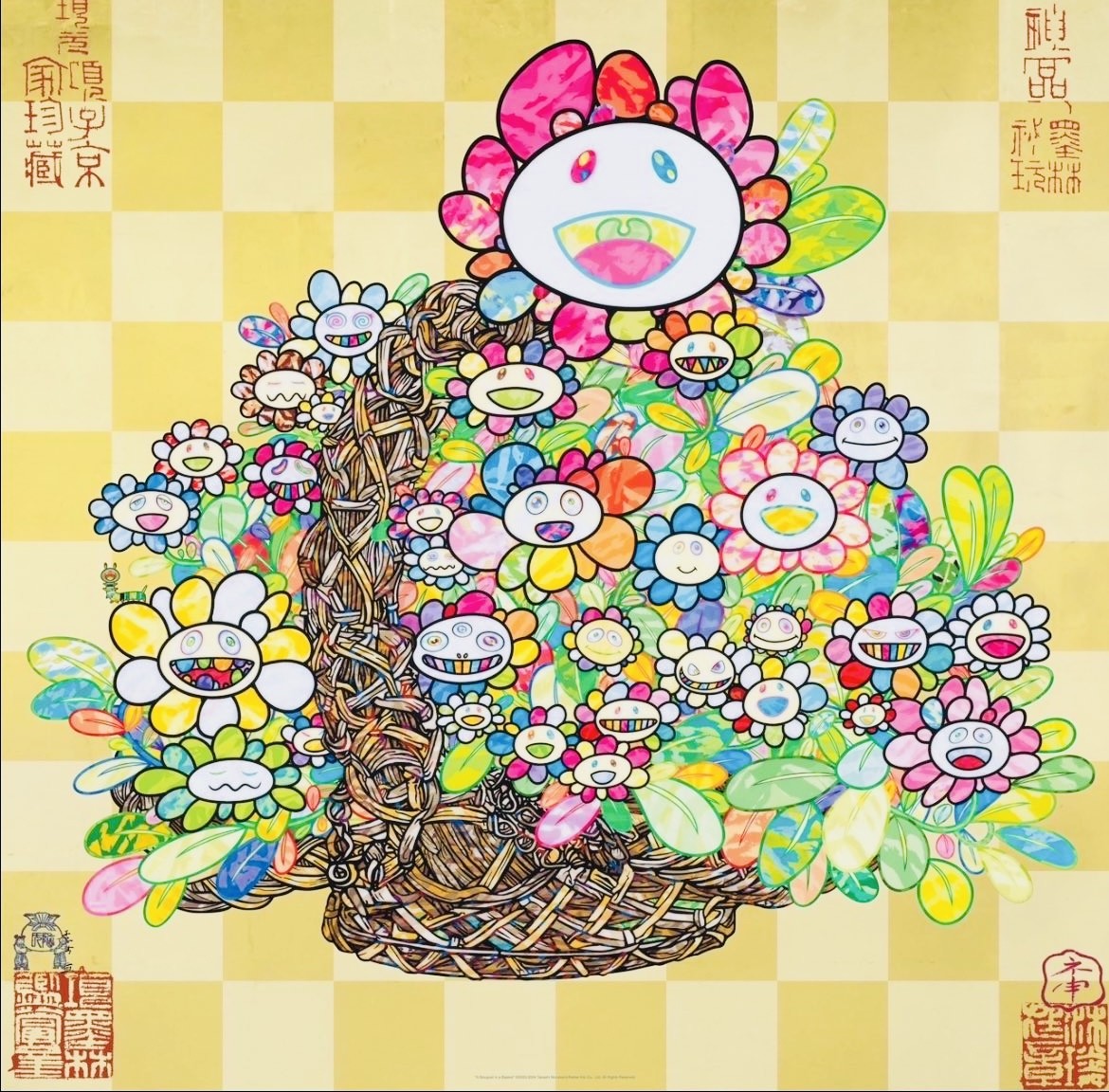 Takashi Murakami, A Bouquet in a Basket Takashi Murakami, A Bouquet in a Basket