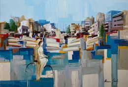 Painting, Bicycle Perspective II, Adriana Naveh