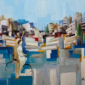 Painting, Bicycle Perspective II, Adriana Naveh