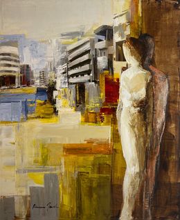 Painting, Bicycle Perspective IV, Adriana Naveh