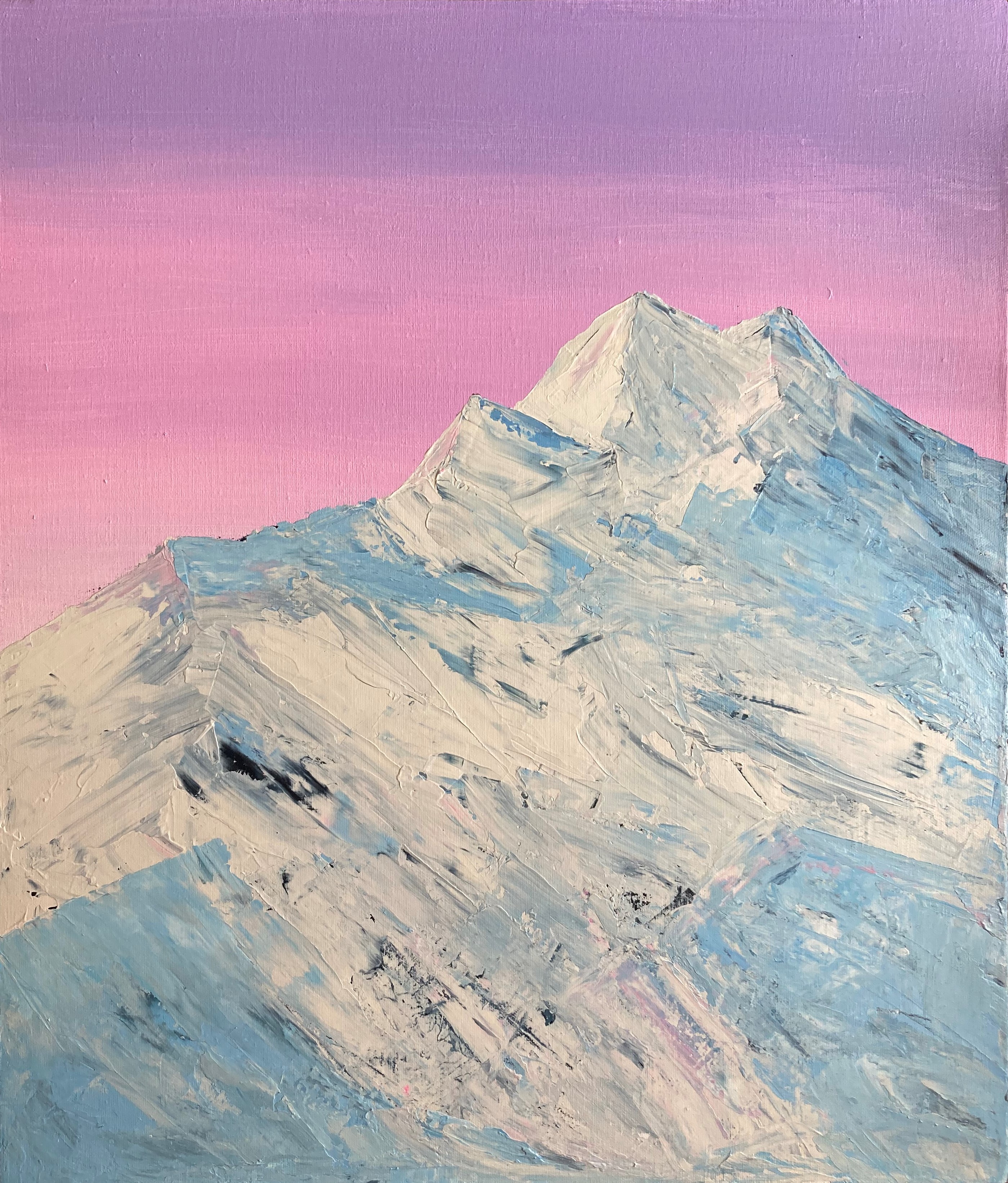 Uliana Sal, Serene Mountain Dawn: Pastel Majesty Uliana Sal, Serene Mountain Dawn: Pastel Majesty