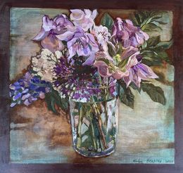 Peinture, Bouquet in a glass vase, Nadezda Stupina