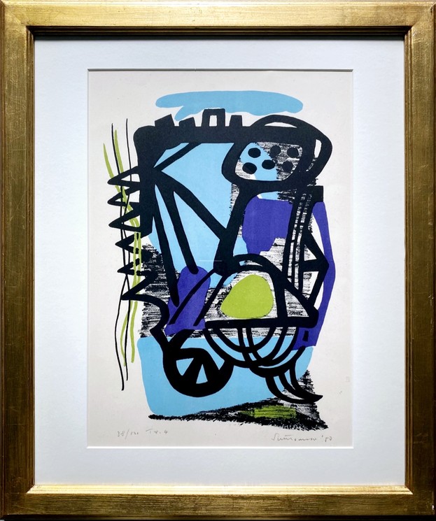 Giuseppe Santomaso, La falciatrice meccanica (The mechanical mower), Print on paper