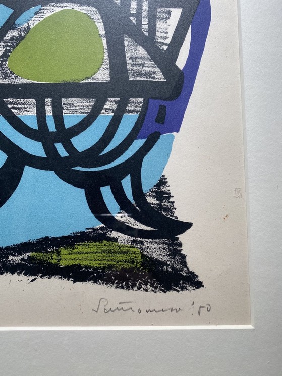 Giuseppe Santomaso, La falciatrice meccanica (The mechanical mower), Print on paper