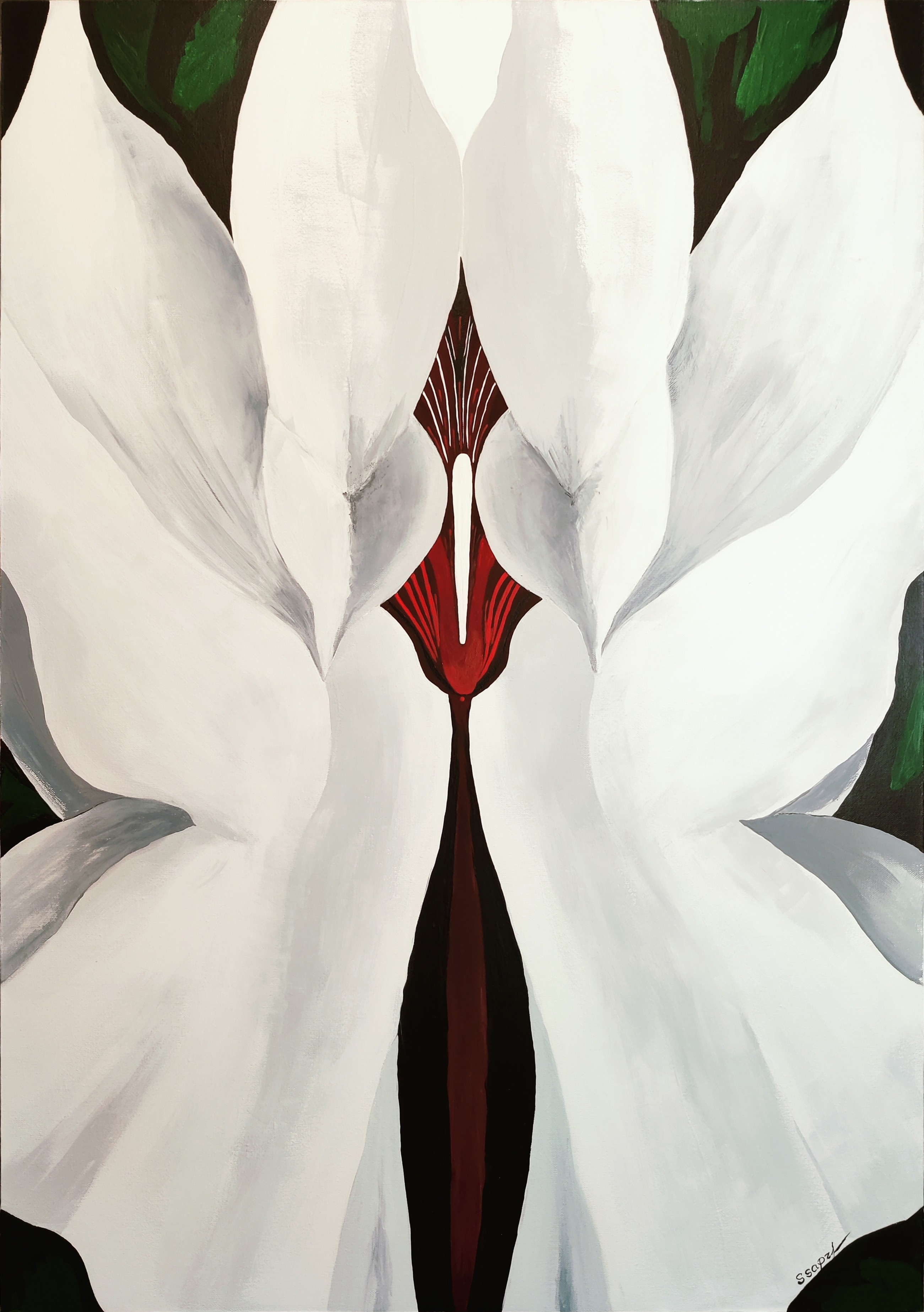 Svetlana Saprykina, Fragility in Bloom – A Minimalist Floral Artwork Svetlana Saprykina, Fragility in Bloom – A Minimalist Floral Artwork