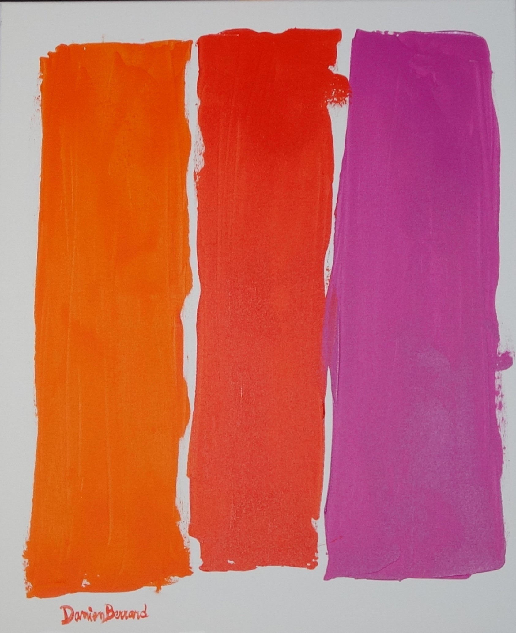 Damien Berrard, Color lines, orange-pink Damien Berrard, Color lines, orange-pink