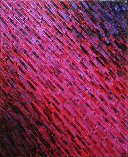 Painting, Diagonale rose rouge, Jonathan Pradillon