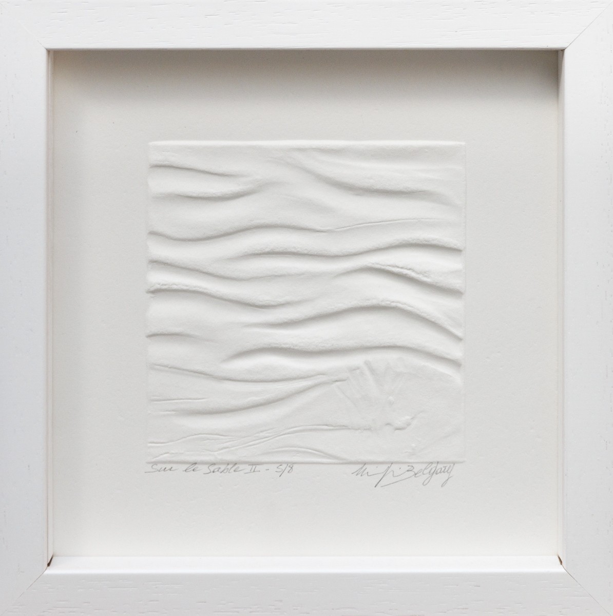 Mapie BelGary, Sur le Sable II-N°5 - Estampe en relief inspirée de la nature Mapie BelGary, Sur le Sable II-N°5 - Estampe en relief inspirée de la nature