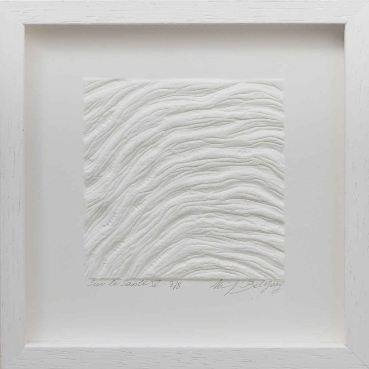 Mapie BelGary, Sur le Sable IV-N°3 - Estampe en relief inspirée de la nature Mapie BelGary, Sur le Sable IV-N°3 - Estampe en relief inspirée de la nature