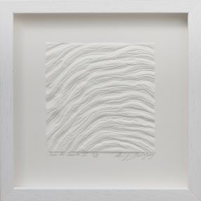 Gemälde, Sur le Sable IV-N°3 - Estampe en relief inspirée de la nature, Mapie BelGary