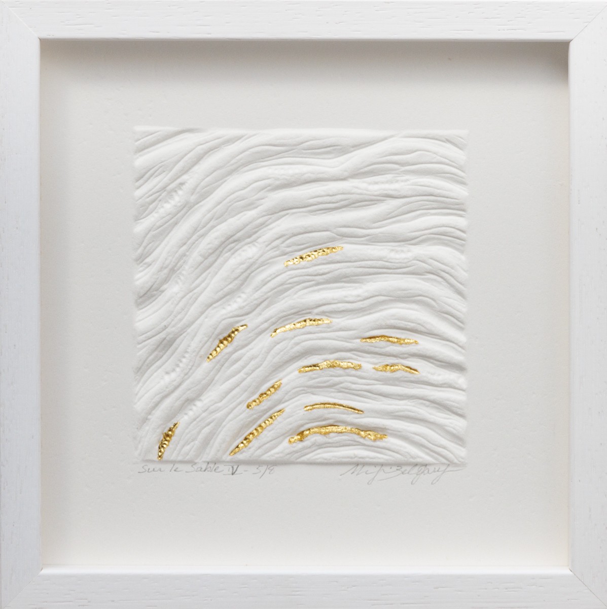 Mapie BelGary, Sur le Sable IV-N°5 - Estampe en relief inspirée de la nature Mapie BelGary, Sur le Sable IV-N°5 - Estampe en relief inspirée de la nature