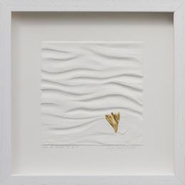 Gemälde, Sur le Sable II-N°6 - Estampe en relief inspirée de la nature, Mapie BelGary