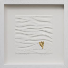 Gemälde, Sur le Sable II-N°6 - Estampe en relief inspirée de la nature, Mapie BelGary
