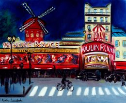 Gemälde, Moulin Rouge, Evening Paris, Ruslana Levandovska