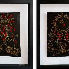 Gemälde, The Sun and The Moon, Diptych, María José Franco Maldonado