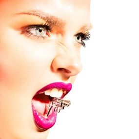 Photography, Pink lips with gun - Limited Edition, The Guys With The Same Name