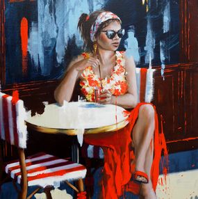 Gemälde, Au grand Café de Barbizon, Sylvie Julkowski-Egard
