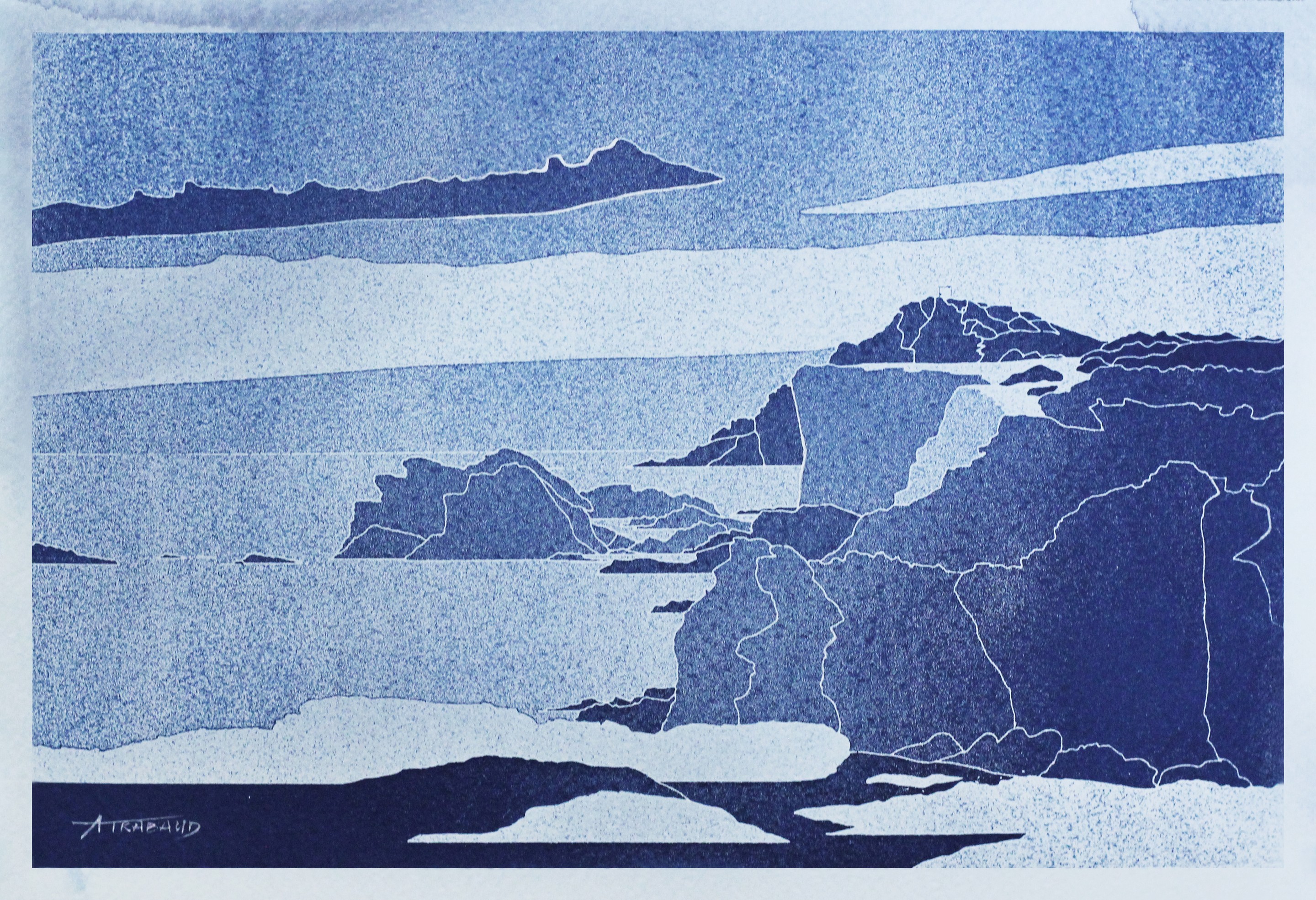 Aurélie Trabaud, La pointe du Gaou - Cyanotype T2 Aurélie Trabaud, La pointe du Gaou - Cyanotype T2