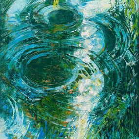 Gemälde, Eau et reflet , balayant ses larmes..., Nadine Pillon