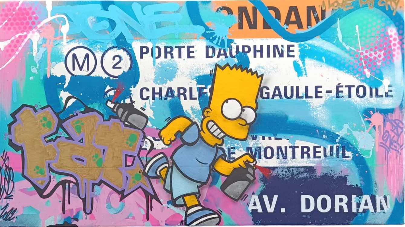 Fat, Plaque métro Bart Graffiti Fat, Plaque métro Bart Graffiti