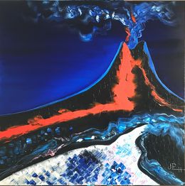 Gemälde, Réveil du Volcan, José Perez Hernandez