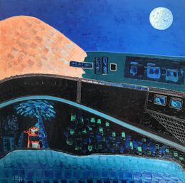 Gemälde, Rêve et voyage Fantastique d'un Enfant, José Perez Hernandez