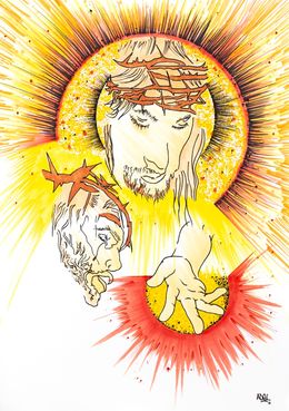 Fine Art Drawings, La souffrance de Jésus Christ série religions et civilisations, Adel Legraffeur