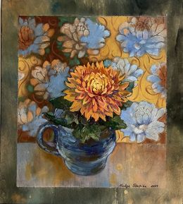 Painting, Chrysanthemum, Nadezda Stupina