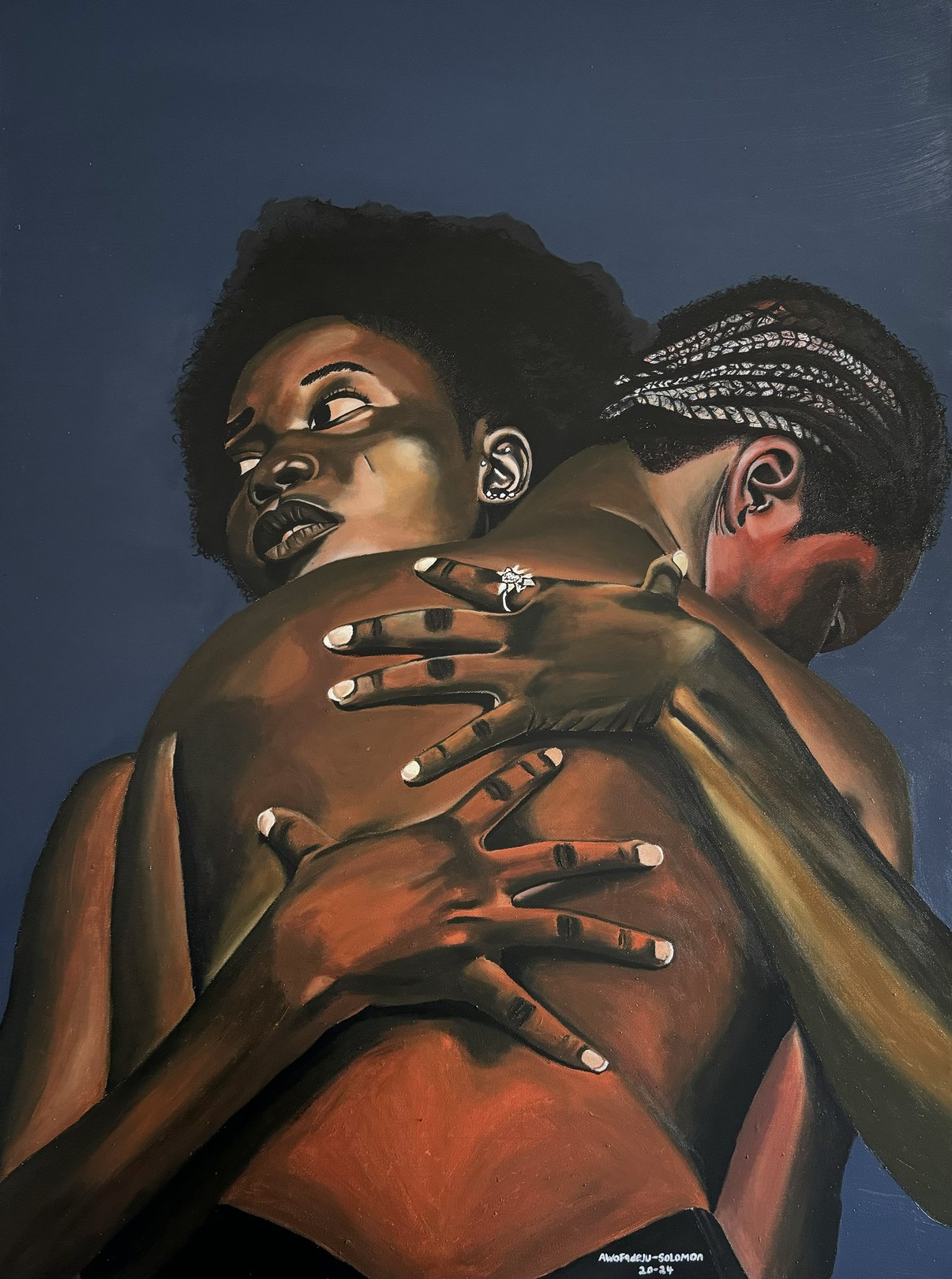 Awofadeju Solomon, Irreplaceable You - 21st Century, Contemporary, Figurative Portrait, Women, Love Awofadeju Solomon, Irreplaceable You - 21st Century, Contemporary, Figurative Portrait, Women, Love