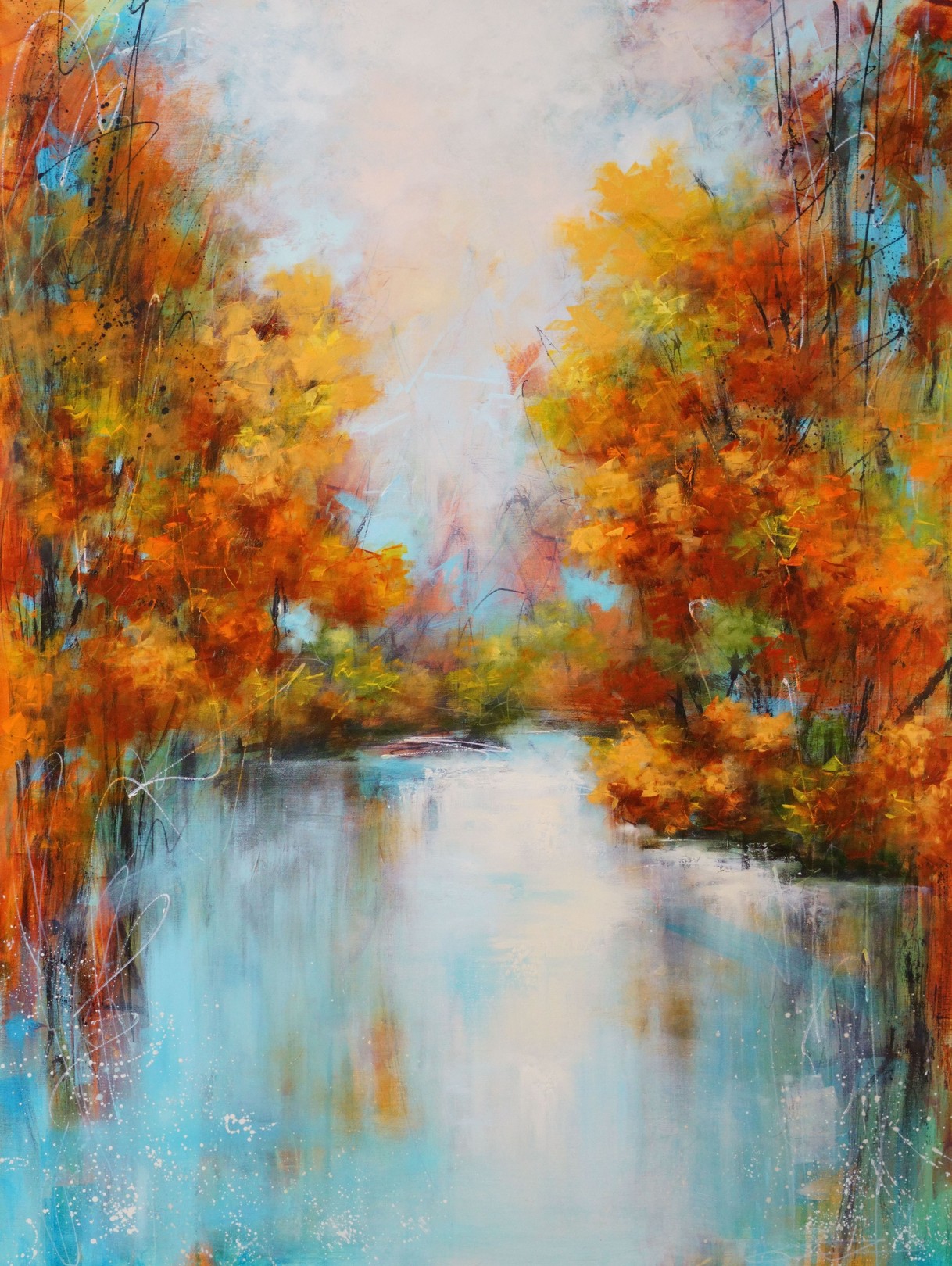 Vera Hoi, Lake Serenity in Fall Hues Vera Hoi, Lake Serenity in Fall Hues