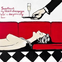 Gemälde, Blood - Champagne Level, Kristina Mallen