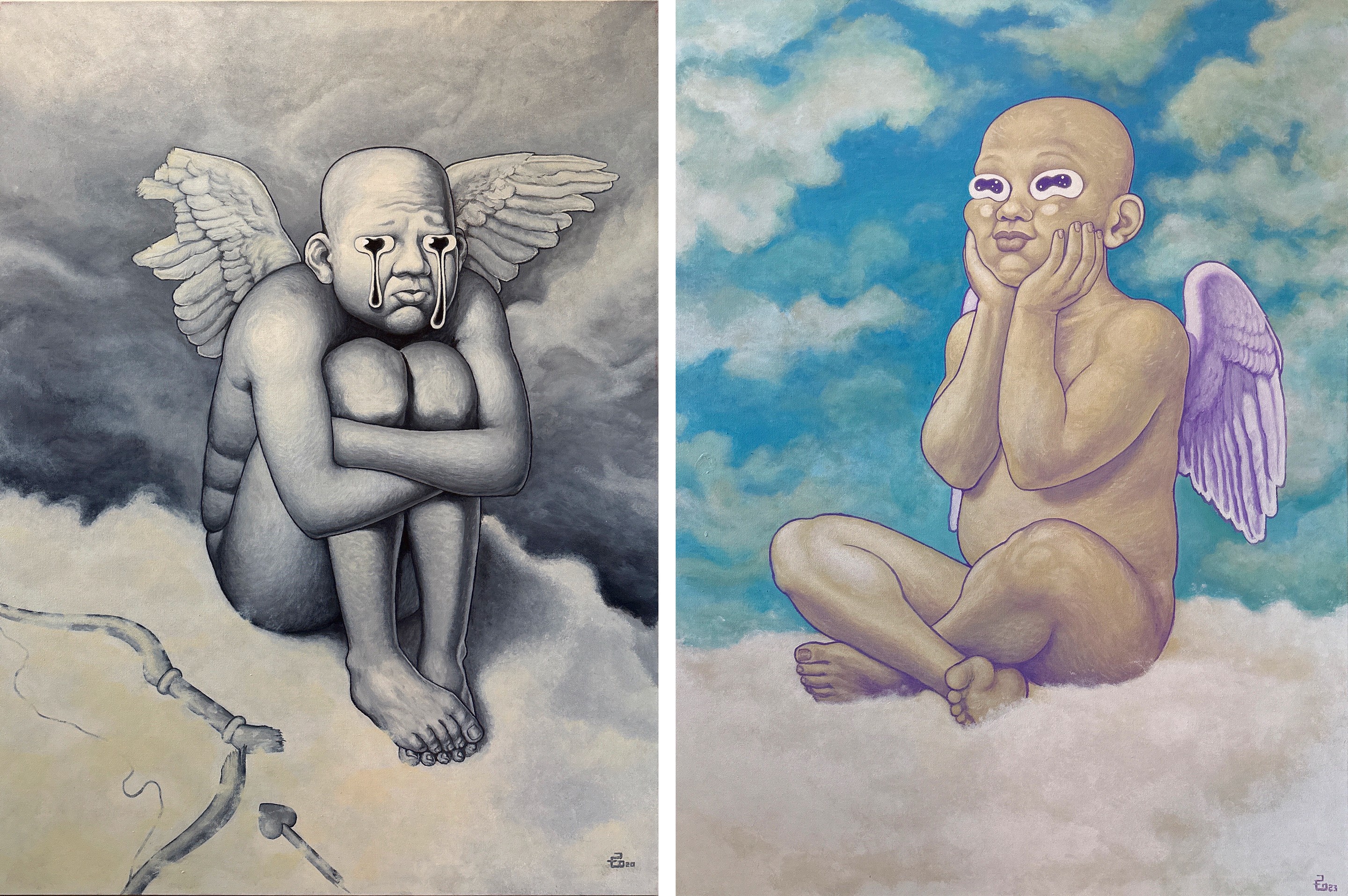 Juan C. Estrada, Despair and Joy, Diptych Juan C. Estrada, Despair and Joy, Diptych