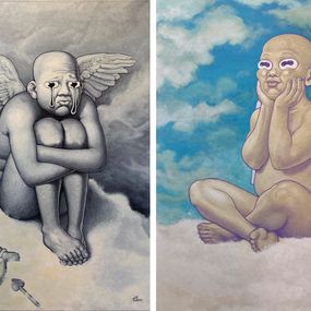 Gemälde, Despair and Joy, Diptych, Juan C. Estrada