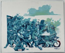 Painting, La Course au temps, Korsé