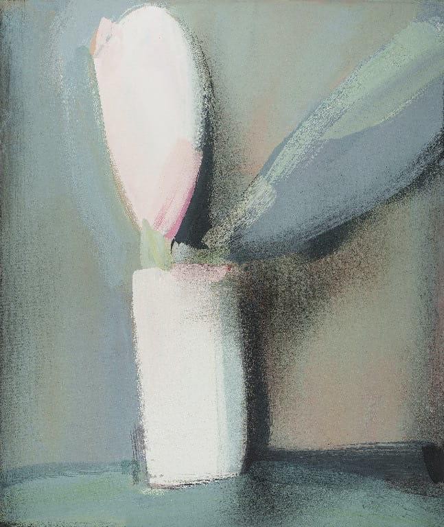 Alexei Lantsev, Crocus dans un verre blanc Alexei Lantsev, Crocus dans un verre blanc