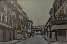 Gemälde, Rue déserte, Marcel Ailloud