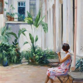 Painting, El pati de la Strelitzia, Mónica Castanys