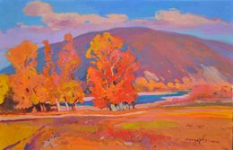 Painting, Sunny River Tisza, Alexander Shandor