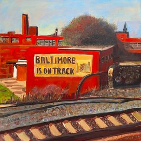 Gemälde, Baltimore's on track, Valerie Le Meur