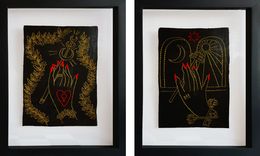 Peinture, The Empress and The High Priest, Diptych, María José Franco Maldonado