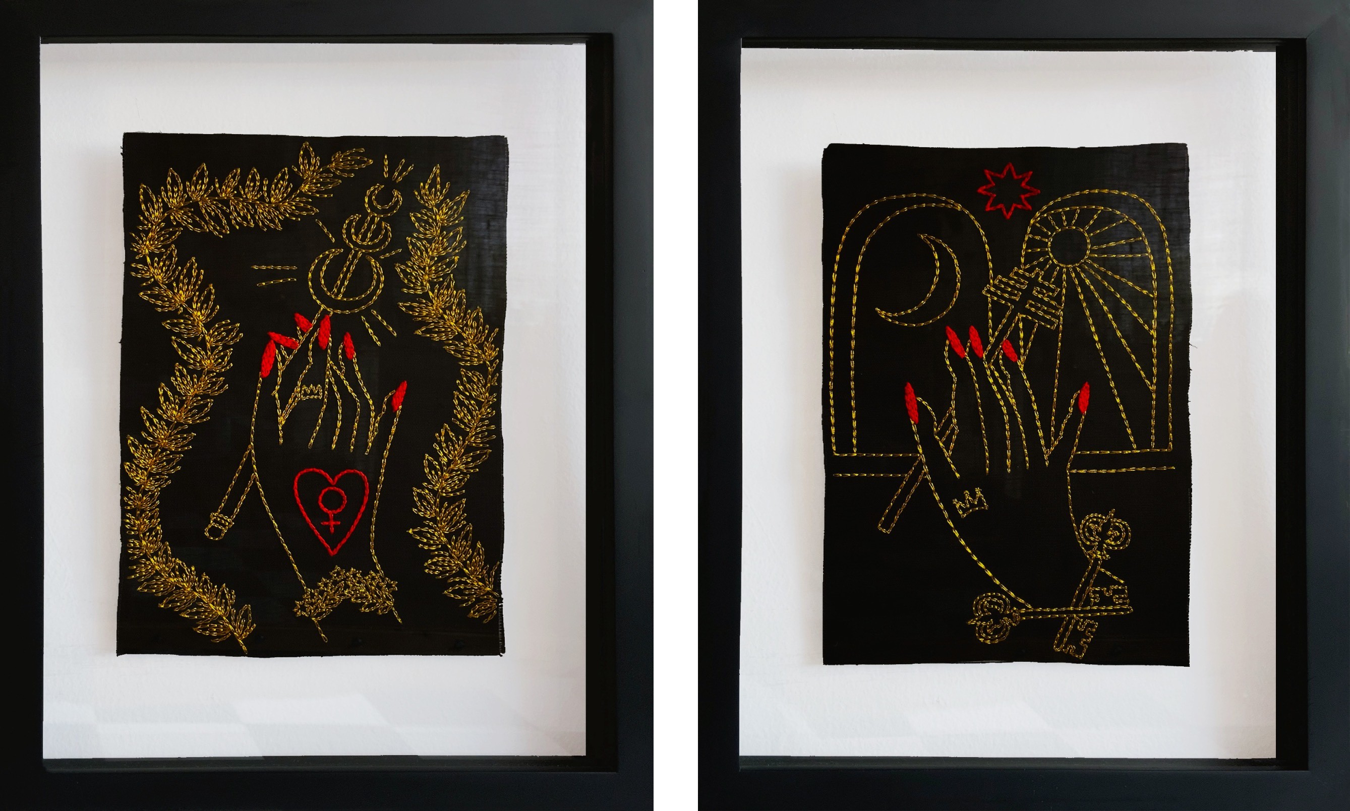 María José Franco Maldonado, The Empress and The High Priest, Diptych María José Franco Maldonado, The Empress and The High Priest, Diptych