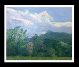 Gemälde, Paisaje en verdes, Sola Puig